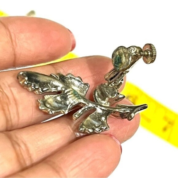 Vintage CORO Y2K Leaf Link Necklace & Earrings Set - Picture 10 of 11